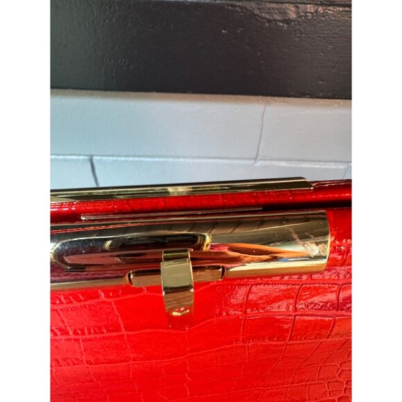 Kate Spade Knightsbridge Constance Red Croc Embossed Bag - Picture 3 of 9